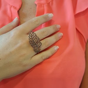 Unique Rose Gold Leaf Ring