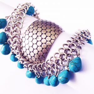One of a Kind Silver Turquoise Necklace