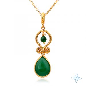 Gold Jade Statement Necklace