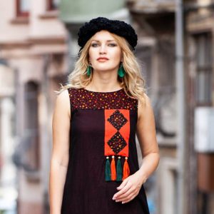 Black and Red Boho Dress