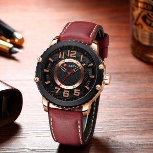 Men’s Unique Quartz Wristwatch - Red&Rose Gold